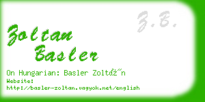 zoltan basler business card